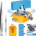 JOREST Watch Battery Replacement Tool Kit, Watch Wrench Back Remover for Rotate Open Watch Cover, Watch Case Opener Set with Watch Back Remover Holder, Only for Grooved Watches