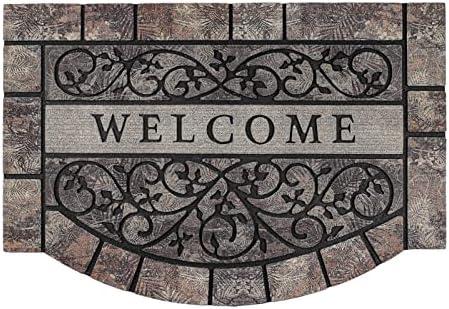 MTOUOCK Thick Welcome Mats Outdoor, 24 * 36" Large Front Door Mat Entrance, Durable Welcome Mat for Front Door, Heavy Duty No Slip Rubber Outdoor Mats for Home Entrance