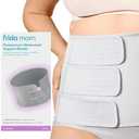 Frida Mom Belly Binder, Postpartum Essentials for Natural and C-Section Recovery, Adjustable Compression Wrap, After Birth Brace, Abdominal Band, 9" High