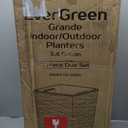 Mueller M-Resin Heavy Duty Tall Planters for Outdoor Plants, Indoor Grande Plant Pots, Boxes, Trees, Flower Pots, 2-Piece Set, 24, Modern Design, Built-in Drainage, Front Porch Decor, Dark Gray (24 x 11.5", Dark Grey)