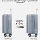 Hanke Hardside Expandable Carry On Luggage, 20 Inch Top Opening Trunk Luggages with Spinner Wheels, All-PC Hard Shell Carry-On Suitcase, Lightweight & TSA Airline Approved (Grey, 46L)
