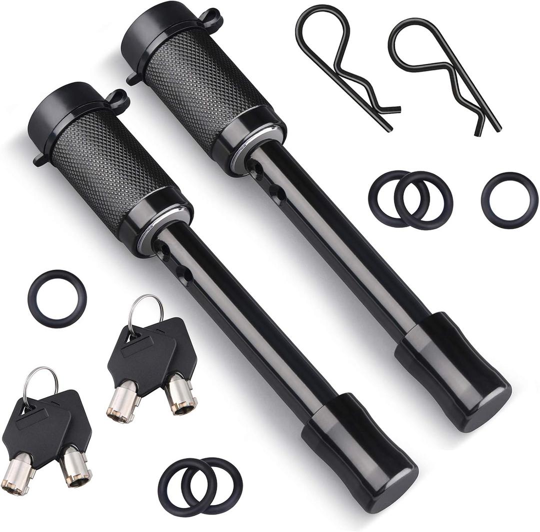 Kohree Trailer Hitch Pin Lock Set, 5/8 Inch Locking Hitch Pin with Keys, Tow Hitch Receiver Pin Lock Set Trailer Locking Pin for Class III IV Tow RV Trailer Hitch, Anti-Theft & Anti Rattle