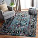 SAFAVIEH Vintage Hamadan Area Rug 2'7"x5', Light Blue & Black VTH211M