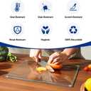 Kitchenville Glass Cutting Board 20”x16”: Tempered Glass Kitchen Counter Protector - Durable- Scratch-Resistant, Heat-Proof - Clear Design