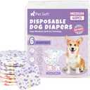 Pet Soft Female Dog Diapers - Disposable Doggie Diapers with Wetness Indicator, Puppy & Cat Diaper Super Absorbent, Fit for Female Dog in Heat or Incontinence, 40pcs (M, Mixed)