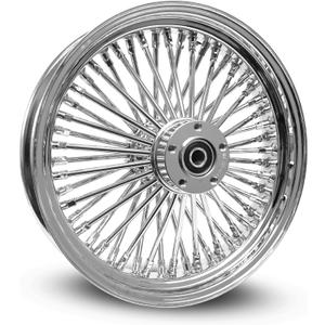 16X3.5 FAT 52 Stainless Spoke/Nipple For Harley Softail 2008 Above 25mm Rear Wheel - No ABS (1-1 All Chrome - Wheel Only)