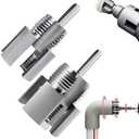 Pipe Thread Cutting Tool, 1/2'' and 3/4'' Water Pipe Internal and External Integrated Threader, Electric Drill Compatible PVC Pipe Threader Kit, PVC Threader Maker Tool for Electric Drill (1/2"+3/4") Has Damage