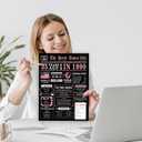 4 x Jumbo 35th Birthday Card, Funny 35th Birthday Gifts for Her, Sweet 35th Birthday Decorations for Women, Happy 35th Birthday Card for Wife, Big 35 Years Old Birthday Card (Black Pink)