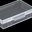 Tebery 24 Pack Blank Playing Card Case Clear Card Deck Box Snaps Closed, Empty Plastic Storage Box Holder for Bank Cards, Business Cards, Game Card