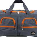 Rockland Rolling Duffel Bag, Black, 22"