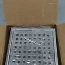 WEBANG 6 Inch Square Shower Floor Drain with Flange,Quadrato Pattern Grate Removable,Food-Grade SUS 304 Stainless Steel,Watermark&CUPC Certified,Brushed Nickel