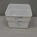 Winco Square Storage Container, 12-Quart, White