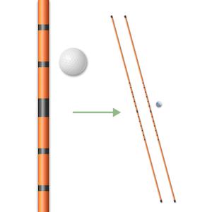 Elevate & Co. Golf Alignment Sticks 36 Training Aid with Ball Placement Lines, 3 in 1 Trainer | Improve Posture & Perfect Swing Accuracy