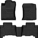Mixsuper Floor Mats for 2013-2024 Toyota 4Runner, Custom Fit TPE All-Weather Floor Liners, Waterproof Anti-Slip Heavy Duty Mats, 1st and 2nd Row Accessories Set Black
