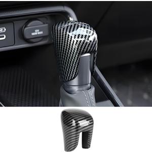 Car Center Console Gear Shift Knob Trim Cover for Honda CRV 2023 2024 2025 2026 and Honda HRV 2023-2026 Auto Interior Accessories Central Control Shifters Stick Protection Panel Carbon Fiber Style