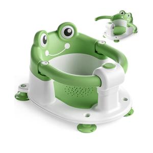 Baby Bath Seat for Babies 6 Months & Up - Toddler Bath Seats for Baby Sitting Up with 4 Suction Cups & Soft Cushion, Non-Slip Infants Shower Bathtub Chair for Newborn Boys Girls, Green