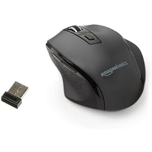 Amazon Basics Computer Mouse Wireless, Ergonomic, 2.4 GHz Optical, DPI Adjustable, Compatible With PC, Mac, Laptop, Black Amazon Basics Computer Mouse Wireless, Ergonomic, 2.4 GHz Optical, DPI Adjustable, Compatible With PC, Mac, Laptop, Black