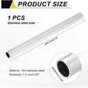 MECCANIXITY 1 PCS 304 Stainless Steel Tubing, 25mm OD 1.5mm Wall Thickness 406.4mm Long Round Metal Pipe Steel Tube for Industrial Machinery Home Decoration DIY Crafts Model