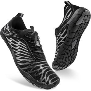 Barefoot Shoes Women Men Hike Comfortable Grounded Lightweight Footwear Non-Slip Sole Wide Toe Box (8-8.5 Women/6-6.5 Men, Black)