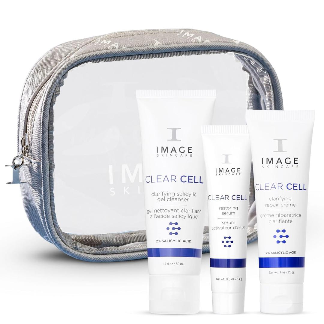 IMAGE Skincare, Clear Cell 3-Step Introductory Regimen Set for Clear Pores and Healthy Looking Skin, White, 3.2 Ounce