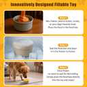 Frozen Dog Treat Toy for Aggressive Chewers, Treat Dispensing Enrichment Toy Freezable Interactive Chew Toy to Keep Dogs Busy Durable Dog Puzzle Feeder for Boredom Relief, Yellow