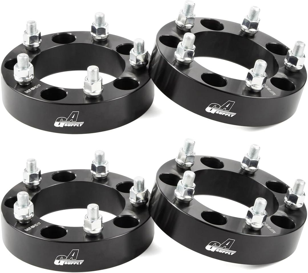 GAsupply 5x4.5 to 5x5 Wheel adapters 1.25 inch 32mm, 5x114.3 to 5x127 Wheel Spacers Adapters 71.5mm Hub Bore with 1/2-20 Studs, 4 Pack