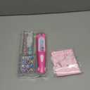 Hair Gem Stamper Kit,Bling Hair Jewels for Girls, Hair Styling Tool with Reusable Shining Diamonds, Christmas Birthday Arts & Crafts Gift for 5-12 Year Old Girl (Pink)