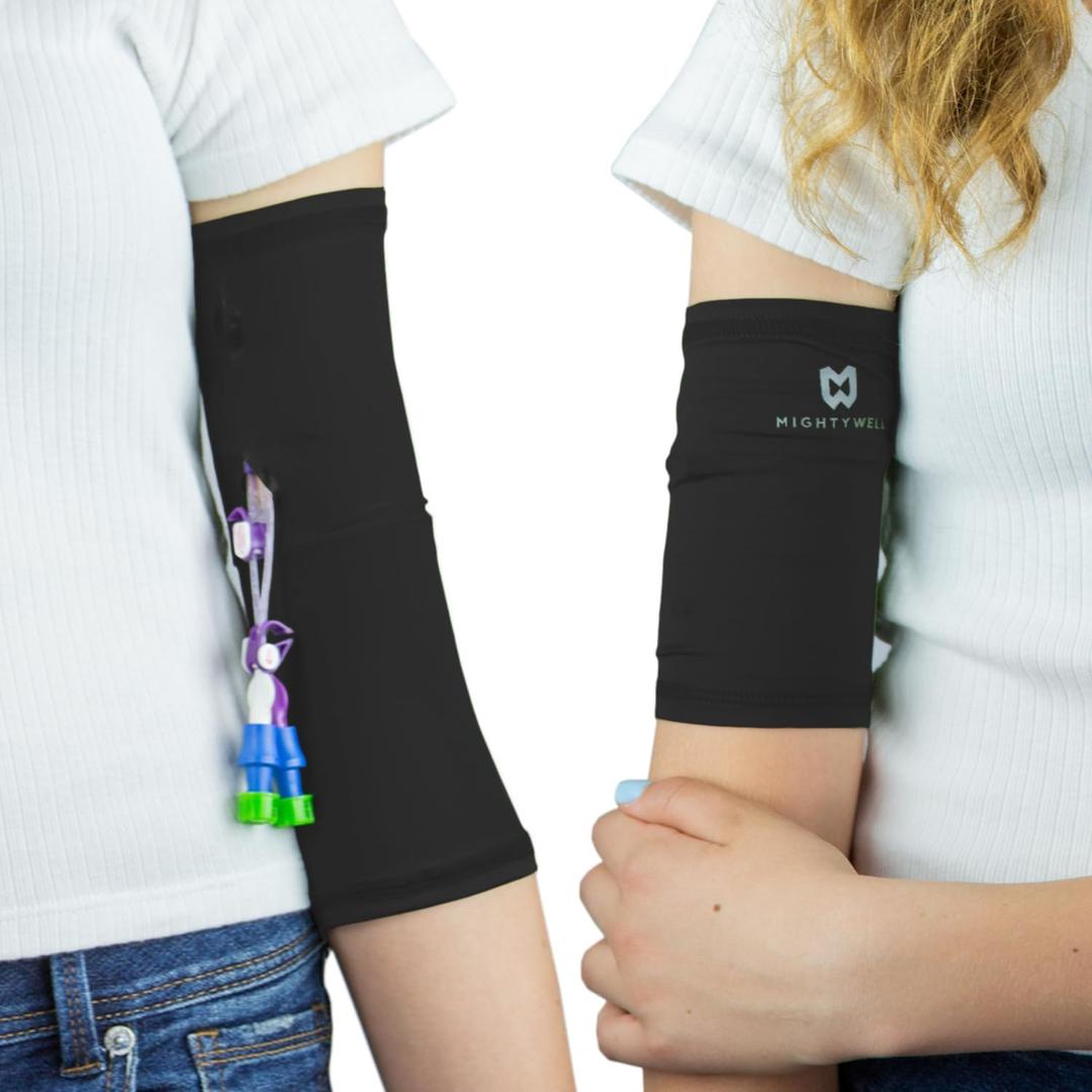 PICC DESIGN: Signature Soft Mesh PICC Line Arm Sleeve w/Moisture-Wicking & Odor-Resistant Fabric and Secured Opening!
