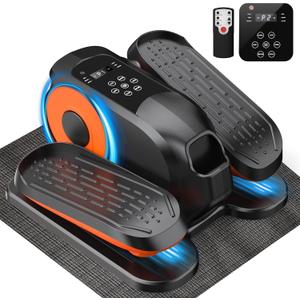 Mini Under Desk Elliptical Low Impact Electric Leg Exerciser As Seen on TV While Sitting for Seniors with Non-Slip Mat Quiet & Portable for Home and Office