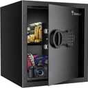 Bonsaii Steel Safe Box with Digital Keypad Lock, 1.2 Cubic Feet Security Document Safe with Removable Shelf for Home, Hotel, Office, Valuables, Money, 12.99 x 14.17 x 12.99 Inches