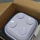 BABELIO 8'' Toddler Porcelain Plates with Silicone Suction Sleeves, Lead & BPA Free, Divided, Microwave & Dishwasher Safe, Stay Put, Suitable for Kids/Babies, 3 Pack (1-Blue/Grayish Purple/Silver Gray)