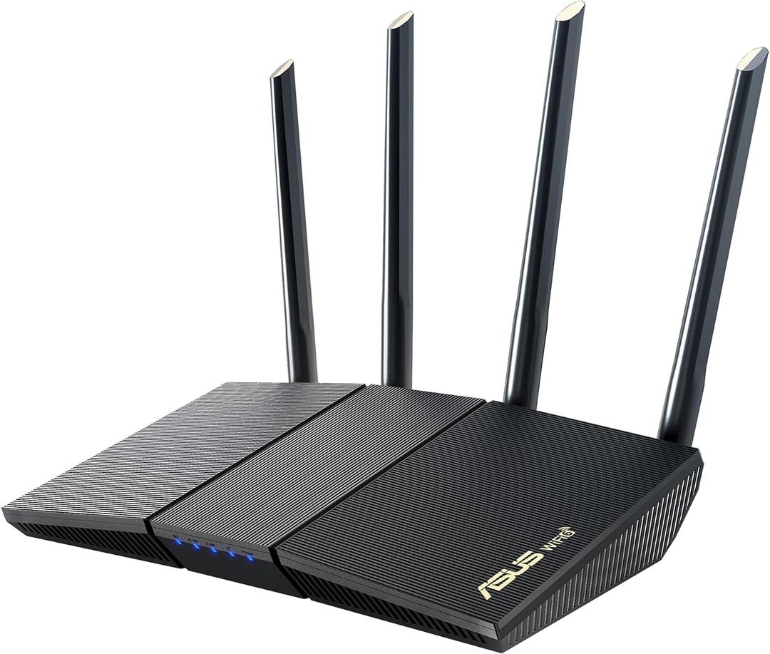 ASUS RT-AX1800S Dual Band WiFi 6 Extendable Router, Subscription-Free Network Security, Parental Control, Built-in VPN, AiMesh Compatible, Gaming & Streaming, Smart Home