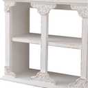 SOFE Vintage Rustic Floating Shelves for Wall White, 3-Tier Wall Shelf, 23.6 inches x 7.9 inches x 14.2 inches