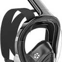 QingSong Kids Snorkel Mask Full Face, Snorkeling Set with Camera Mount, Foldable 180 Degree Panoramic View Snorkeling Gear Anti-Fog Anti-Leak (X-Small, BBlack)