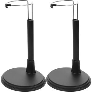 Doll Stands Adjustable Action Figure Display Holder Stand 2pcs For 8 To 12 Inch 1/6 Scale Support 2pcs for 8-12 Dolls, Holder, Pvc and Iron Bracket Home Store Use