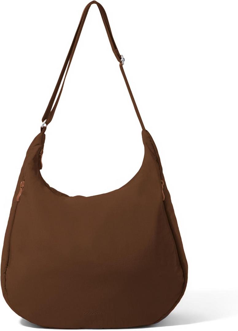 Baggallini Swift Hobo Crossbody Bag for Women - Lightweight 15.7"x16" Travel Purse Handbag Hobo Bag