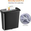 Amazon Basics 8-Sheet Strip Cut Paper Shredder for Home and Office, CD/Credit Card Shredder, 3.4 Gallon Bin, Black
