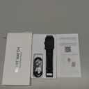 Fitness Tracker for Women Men, Activity Smart Watch Compatible with Android iPhone, Step Counter with 110+ Sports, Sleep Monitor, Calorie Counter, IP68 Waterproof (Black, 1.57)