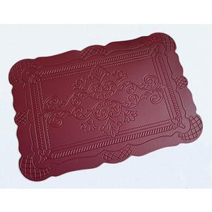 Faux Leather Placemats Set of 6, Rectangle Heat Resistant Table Mats, Non-Slip Oil & Waterproof Washable Place Mats for Kitchen Dining Room Coffee Table (Red)