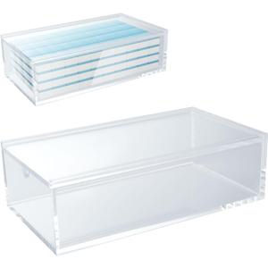 FIMXSD Acrylic Mahjong Case, Mahjong Storage Box for 1.2"×0.9"×0.5" Mini Size Mahjong Tiles, Transparent Mahjong Tile Display Box for 160 Tiles (Mahjong Case Only)