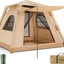 Inflatable Tents for Camping 2-4 Person, Easy Set Up Camping Tent with Automatic & Manual Pump, Waterproof Blow Up Tent for Family Outdoor