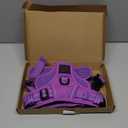 PoyPet No Pull Dog Harness, No Choke Reflective Dog Vest, Adjustable Pet Harnesses with Easy Control Padded Handle for Small Medium Large Dogs(Purple Matching Trim,M)