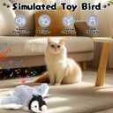 YAKINI Flying Bird Cat Toy, 2026 Upgrade Flapping Bird Cat Toy Flying Bird Cat Toys for Indoor Cats, Chirping Bird Cats Toy, Interactive Cat Toys for Bored Indoor Adult Cats (GREY)