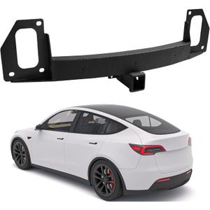 Class 3 Trailer Hitch, Fits Tesla Model Y 2020-2024 2 inch Towing Receiver; Heavy-Duty; Black Powder Coat Finish; Compatible with Tesla Model Y 2020–2024