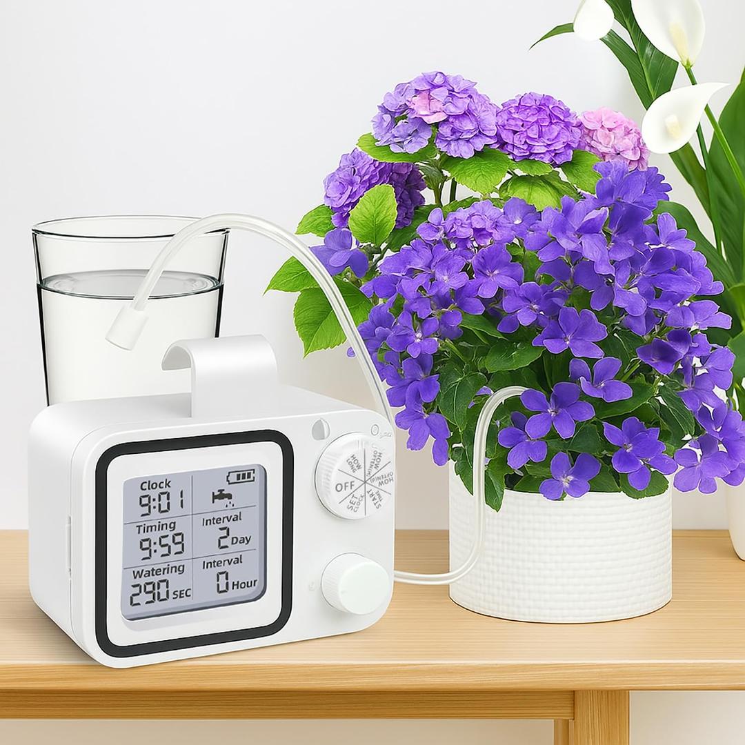 Automatic Watering System for 20 Potted Plants: DIY Automatic Plant Waterer Indoor Auto Self Watering Device - Houseplant Drip Irrigation Kit for Indoor/Balcony/While Away