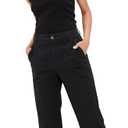 GAP Womens High Rise Girlfriend Khaki Pants, True Black, 10 US