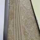 MBIGM Bullnose Carpet Stair Treads Non Slip Stair Mats for Wooden Stairs (14, Warm Ivory - Diamond, 9.5" x 30")