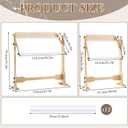 Colingmill Needlework Table and Adjustable Embroidery Stand, Cross Stitch Hoop Stand, Beech Wood Tapestry Cross Stitch Embroidery Frame Holder 21.5 x 16.3 and 44.3 x 16.3
