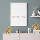 Ceramic Balloon Dog Statues Gold Home Decor Modern Decorative Ceramic Animal Statues Ornaments for Living Room Bedroom Office Desktop Cabinets Cute Dog (Medium)