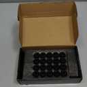 12x1.5 Wheel Lug Nuts, 20PCS Black 12mmx1.5 Closed End Bulge Acorn Lug Nut, Cone Seat, 19mm Hex Aftermarket Wheels